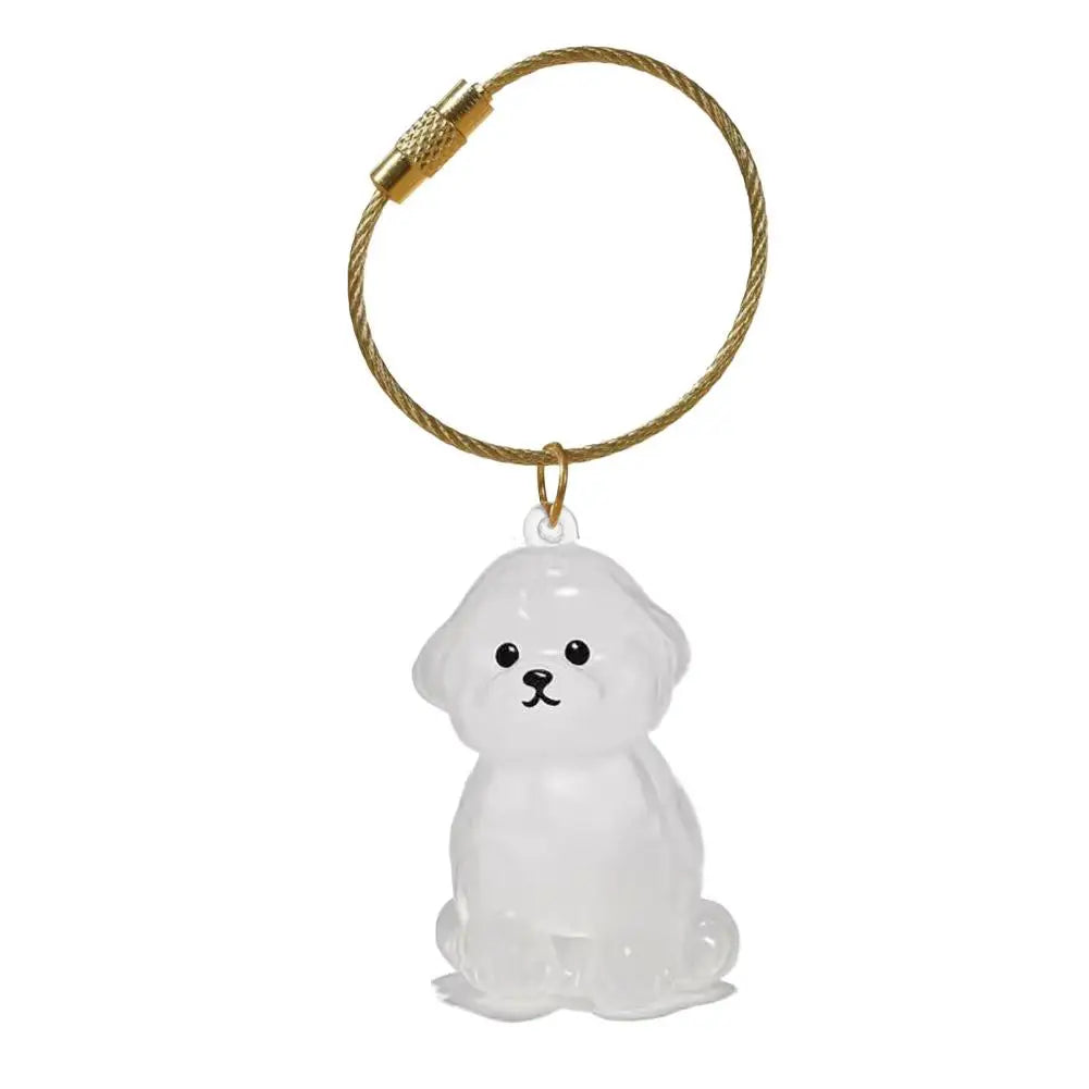 Dog Hair Storage Memorial Keepsake Pendant Backpack Keychain Pet Hair Fur Capsule Key Pendant Transparent Fur Collection Box
