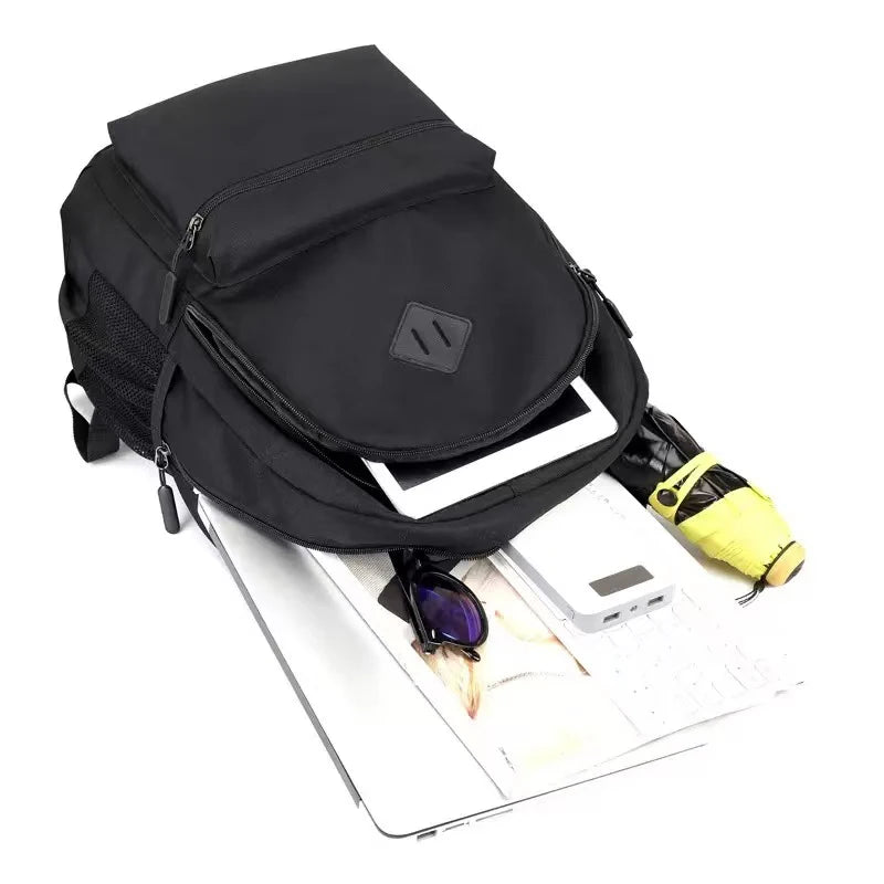 New Trendy Black Backpack Casual School Bag for Daily Commuting Outdoor Trips Festival Gifts