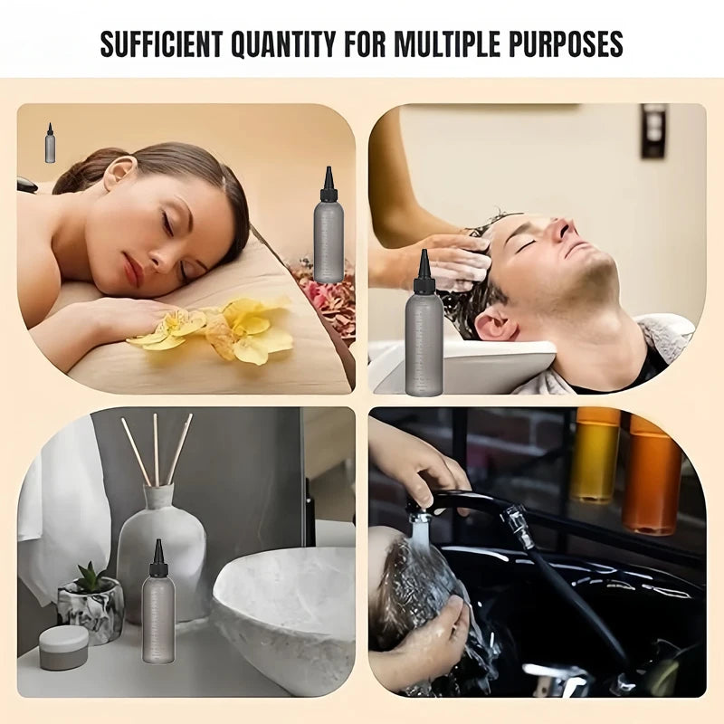 1/2/3pcs 180ml Squeeze Bottles,Ideal for Liquid Hair Oils, Toiletries&Cosmetics Dispensing,Refillable Cosmetic Squeeze Bottles