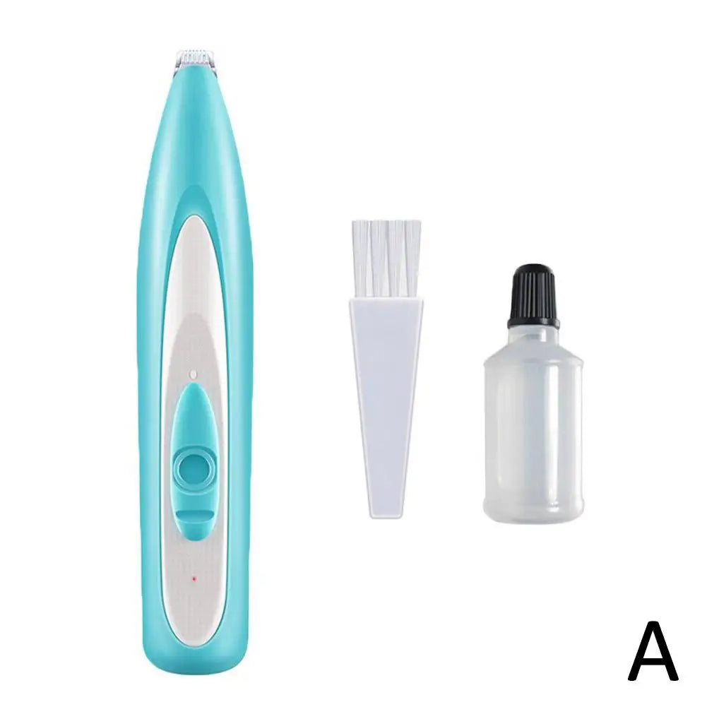 Pet Cat Electric Groomer Trimmer with LED Light Waterproof Pet Foot Hair Trimmer Low Noise Cat Dog Face Foot Ear Hip Paw Shaver