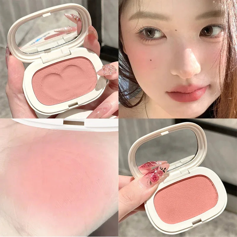 Monochrome Mud Blusher Contour Matte Natural Cheek Tint Purple Taro Low Saturation Waterproof Soft Contouring Cream Cosmetics