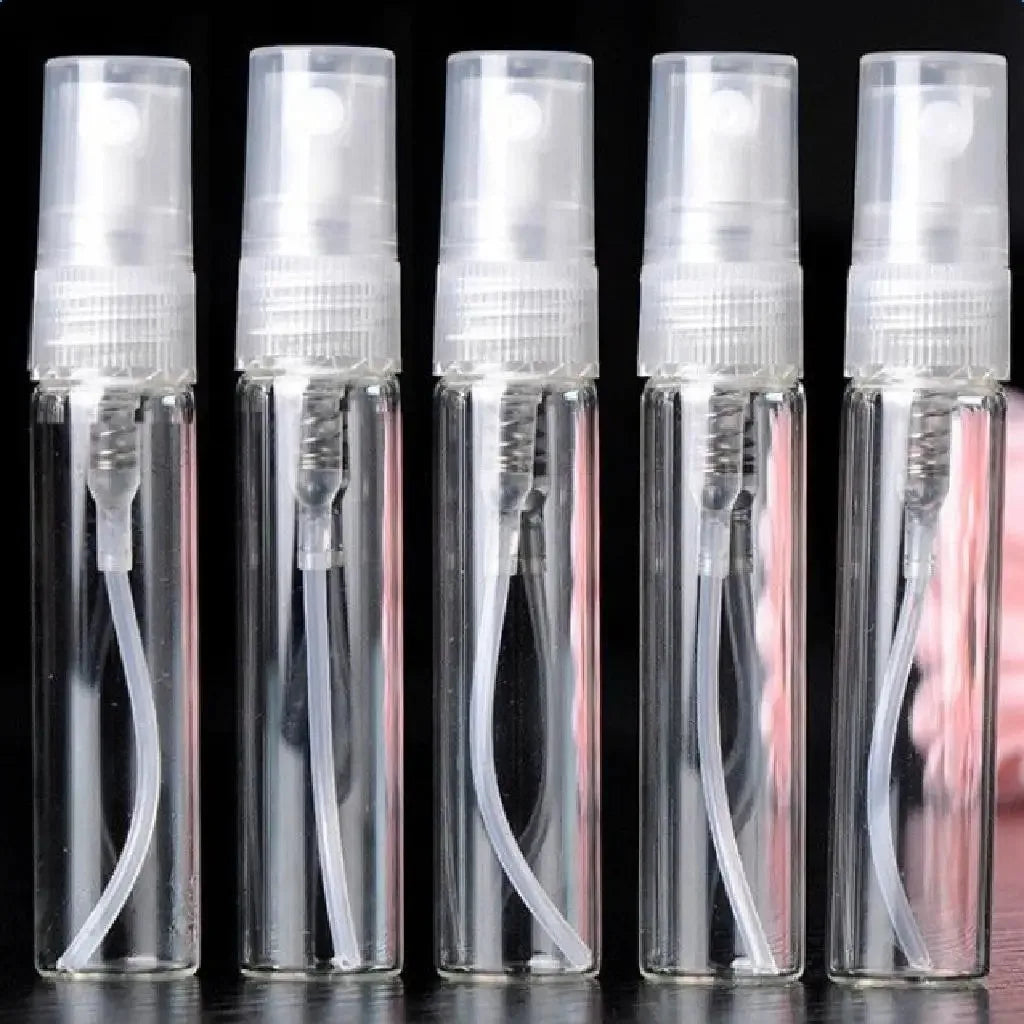 5/10Pcs 3ml 5ml 10ml Clear Mini Perfume Glass Bottle Empty Cosmetics Bottle Sample Test Tube Thin Glass Vials
