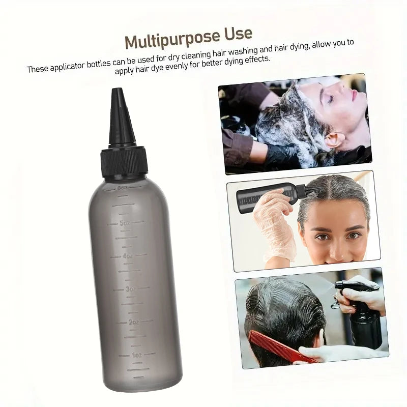 1/2/3pcs 180ml Squeeze Bottles,Ideal for Liquid Hair Oils, Toiletries&Cosmetics Dispensing,Refillable Cosmetic Squeeze Bottles