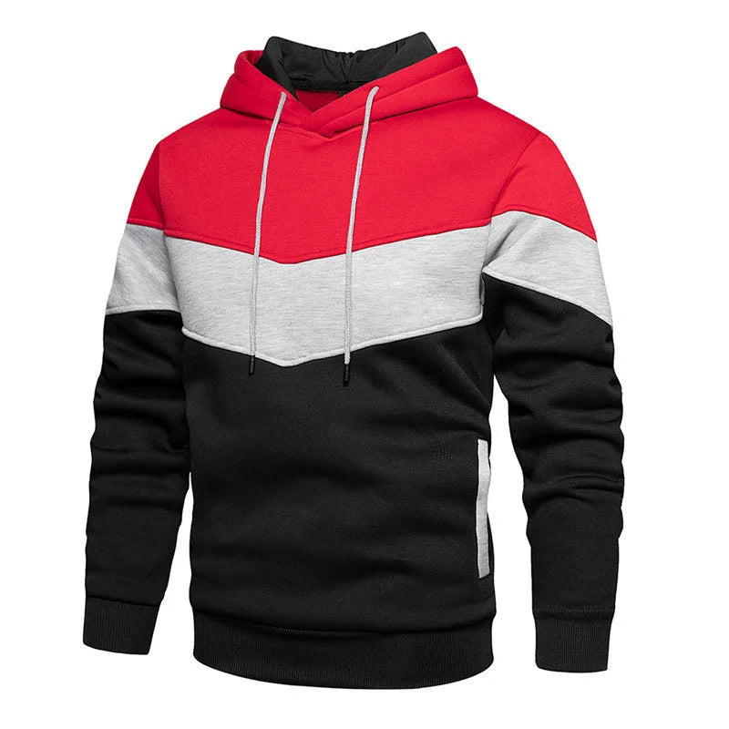 Spring Autumn Fashion splicing Men's Hoodies long sleeve Casual Hoodies Sweatshirts pure color Sweatshirt men tops Pullover