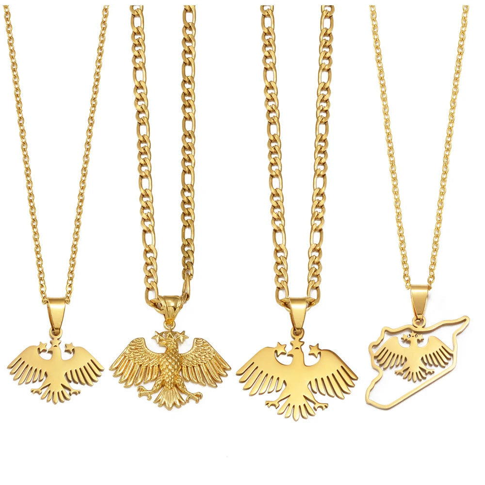Syria Flag Pendant Neckalces for Woman Men,The New Syrian Eagle Jewelry #566562