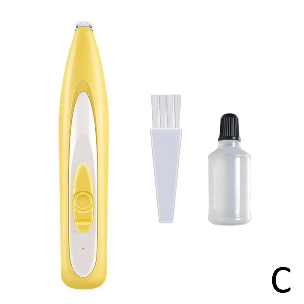 Pet Cat Electric Groomer Trimmer with LED Light Waterproof Pet Foot Hair Trimmer Low Noise Cat Dog Face Foot Ear Hip Paw Shaver
