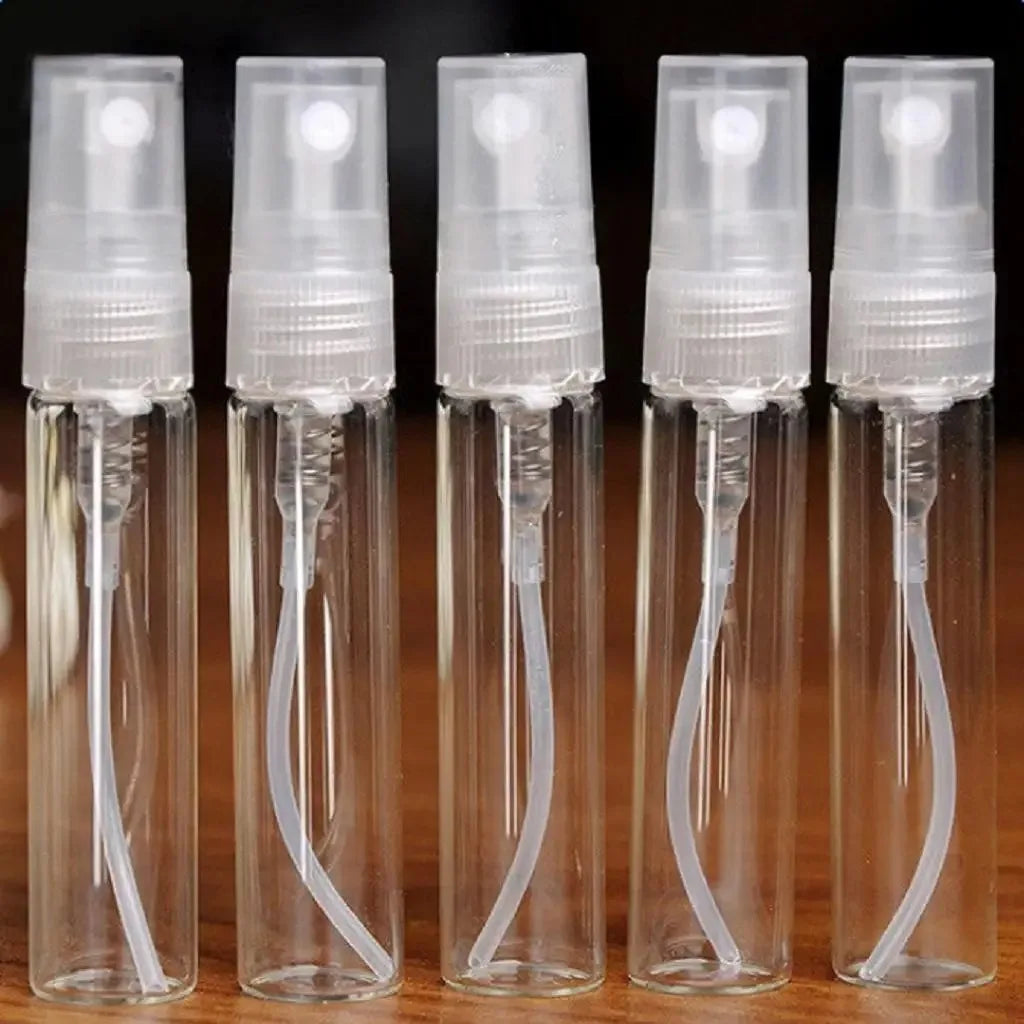 5/10Pcs 3ml 5ml 10ml Clear Mini Perfume Glass Bottle Empty Cosmetics Bottle Sample Test Tube Thin Glass Vials