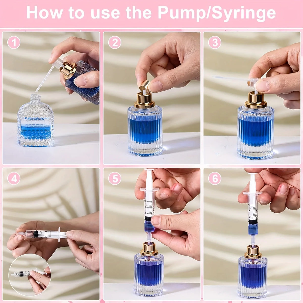40-piece perfume refill set: funnel, dropper, dropperbottle, syringe, travel and diy cosmetics