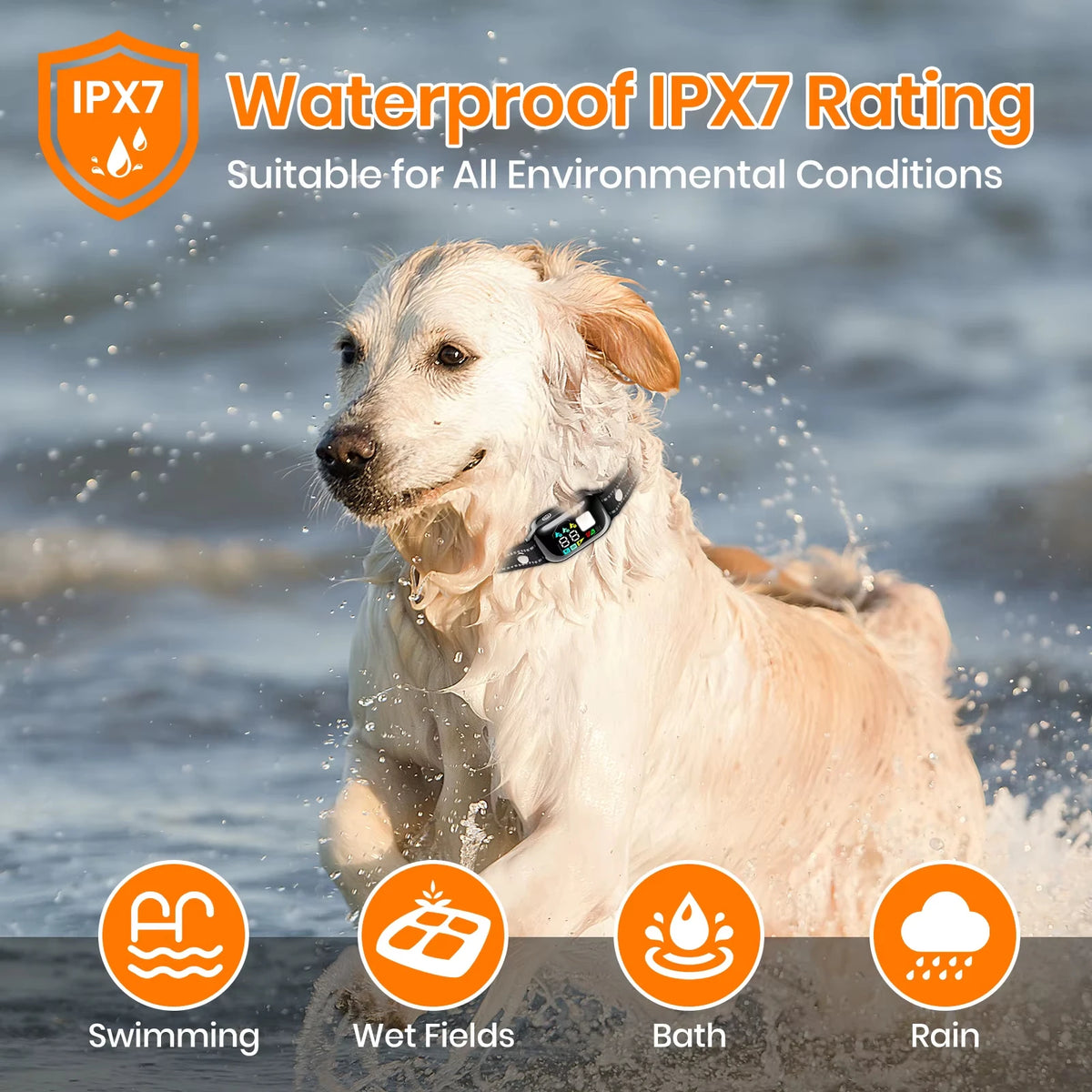 Smart AI Dog Training Collar with Remote – 3300ft Range & IPX7 Waterproof