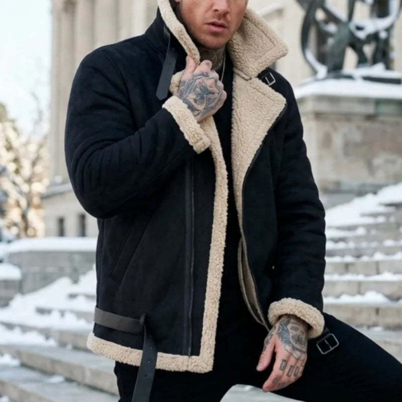 Winter New Men's Plush Jacket Warm Fleecy Jacket Ready for Winter Jacket Over Street Wear Men's Hunting Jacket