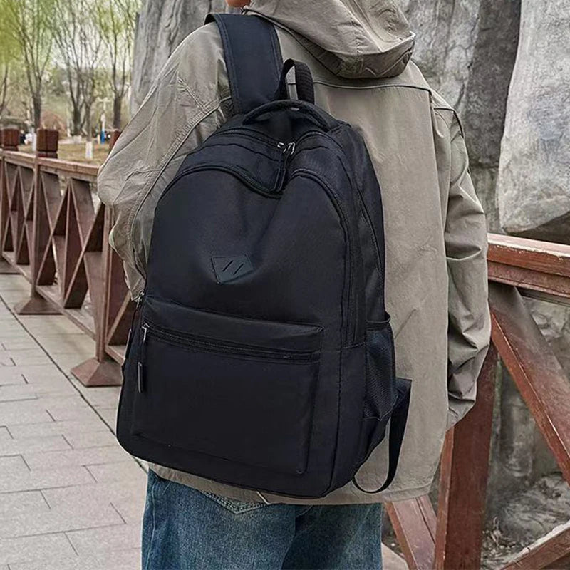 New Trendy Black Backpack Casual School Bag for Daily Commuting Outdoor Trips Festival Gifts
