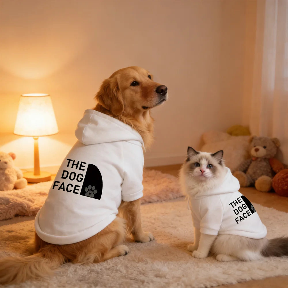 Pet Hooded Sweatshirt  Cats & Dogs Fashion Unique Printed Pattern For Pomeranian  Maltese Golden Retriever
