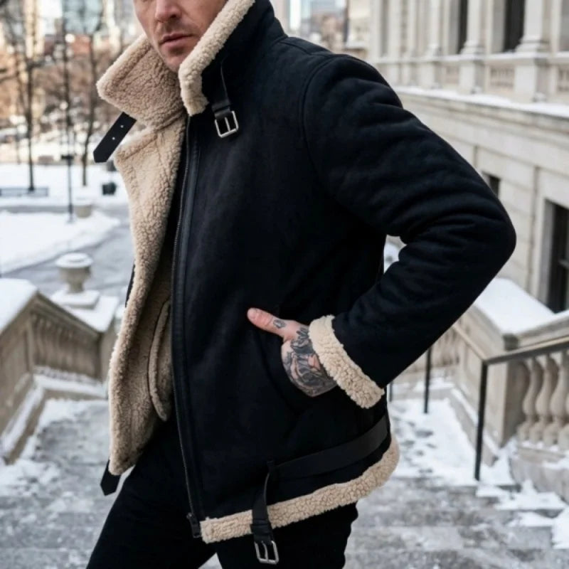 Winter New Men's Plush Jacket Warm Fleecy Jacket Ready for Winter Jacket Over Street Wear Men's Hunting Jacket