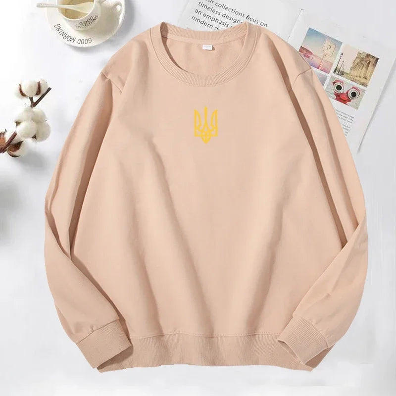 Ukrainian Sweatshirt Men's Clothes Zelensky Ukraine Coat of Arm Hoodies Male Pullover Spring Crewneck Sweatshirts Streetwear