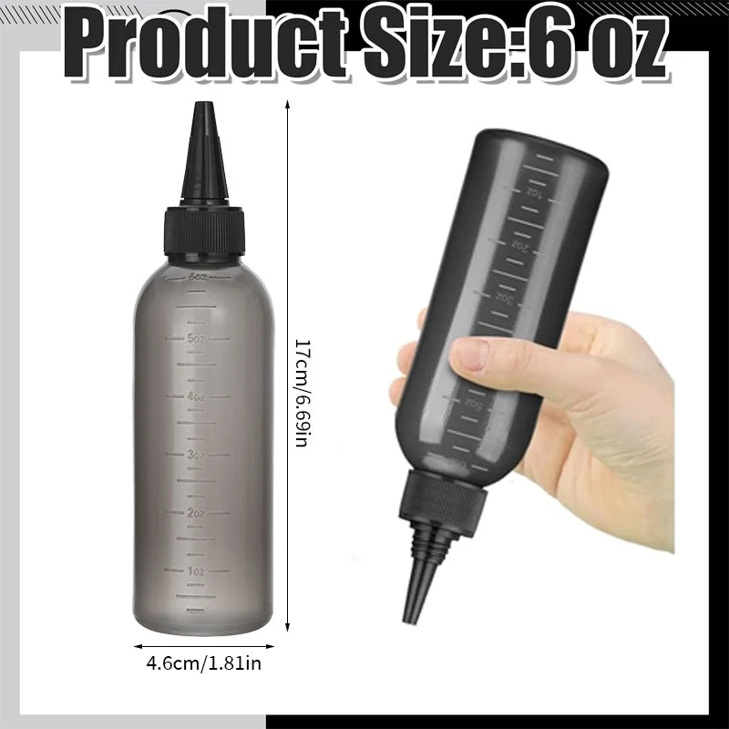 1/2/3pcs 180ml  Squeeze Bottles,Ideal for Liquid Hair Oils, Toiletries&Cosmetics Dispensing,Refillable Cosmetic Squeeze Bottles