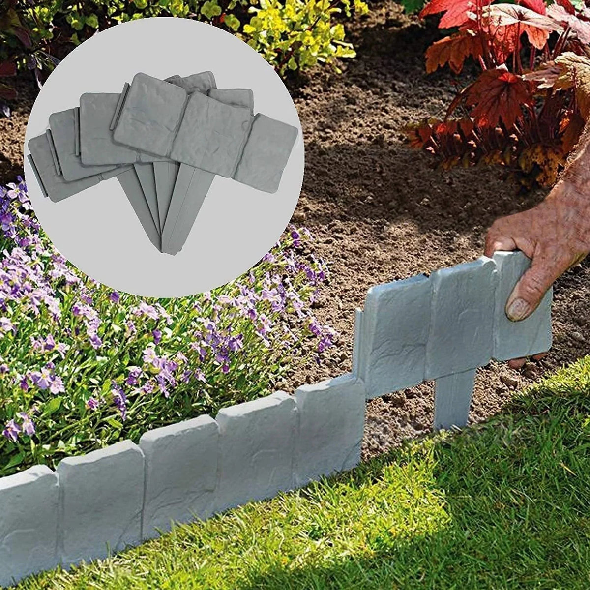 StoneEdge™ Garden Border 🪨🌿 — Instantly Neat Lawn Edges