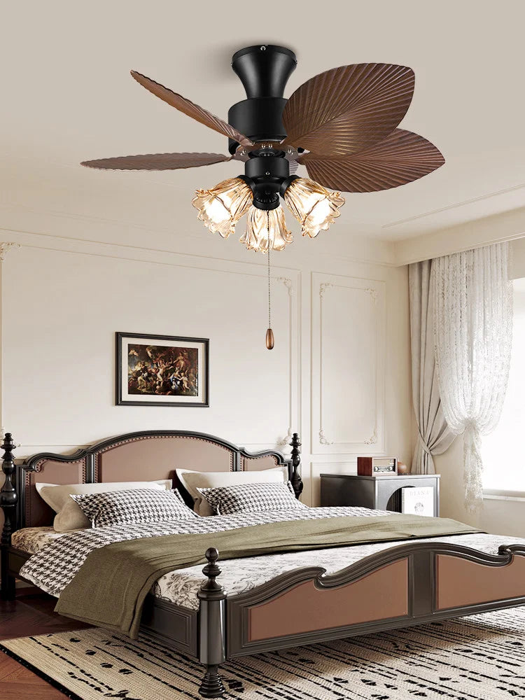 New Style American Retro Fan Lamp Ceiling Fan Set Fan Lamp For Home Living Room And Bedroom Large-Sized Fan Antique Ceiling Lamp
