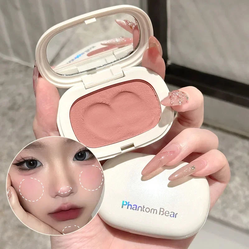 Monochrome Mud Blusher Contour Matte Natural Cheek Tint Purple Taro Low Saturation Waterproof Soft Contouring Cream Cosmetics