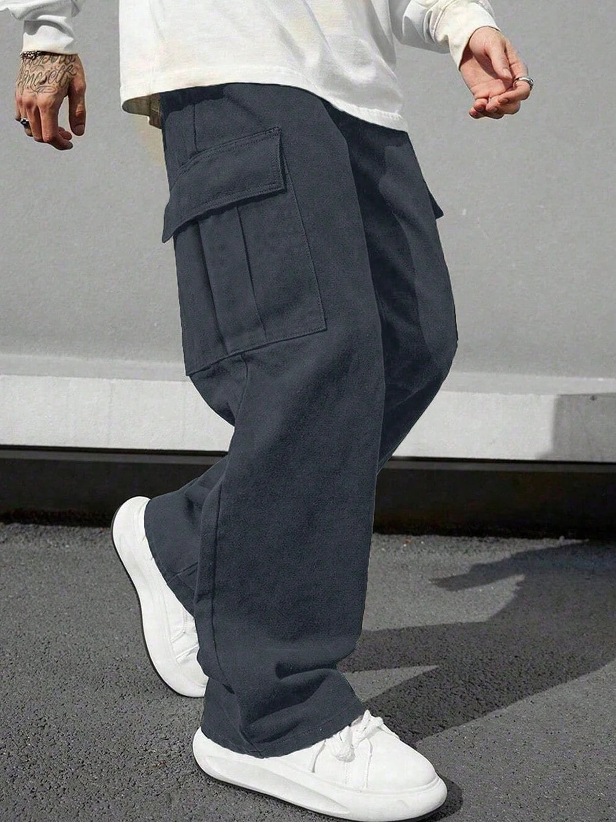 Boys' overalls boys' trousers baggy medium and large children's trousers belt pocket stretch waist jogging pants casual wear all