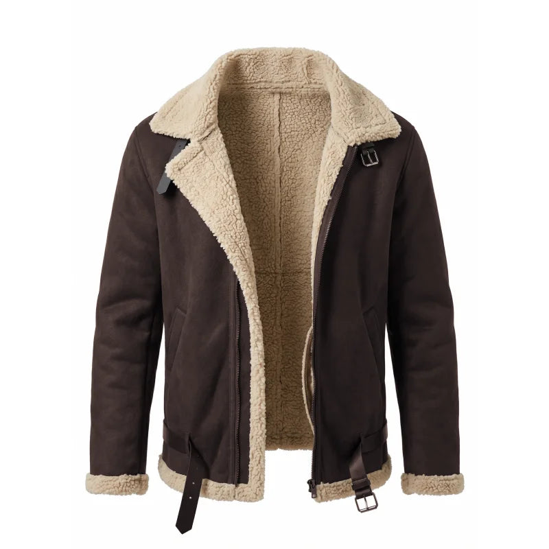 Winter New Men's Plush Jacket Warm Fleecy Jacket Ready for Winter Jacket Over Street Wear Men's Hunting Jacket