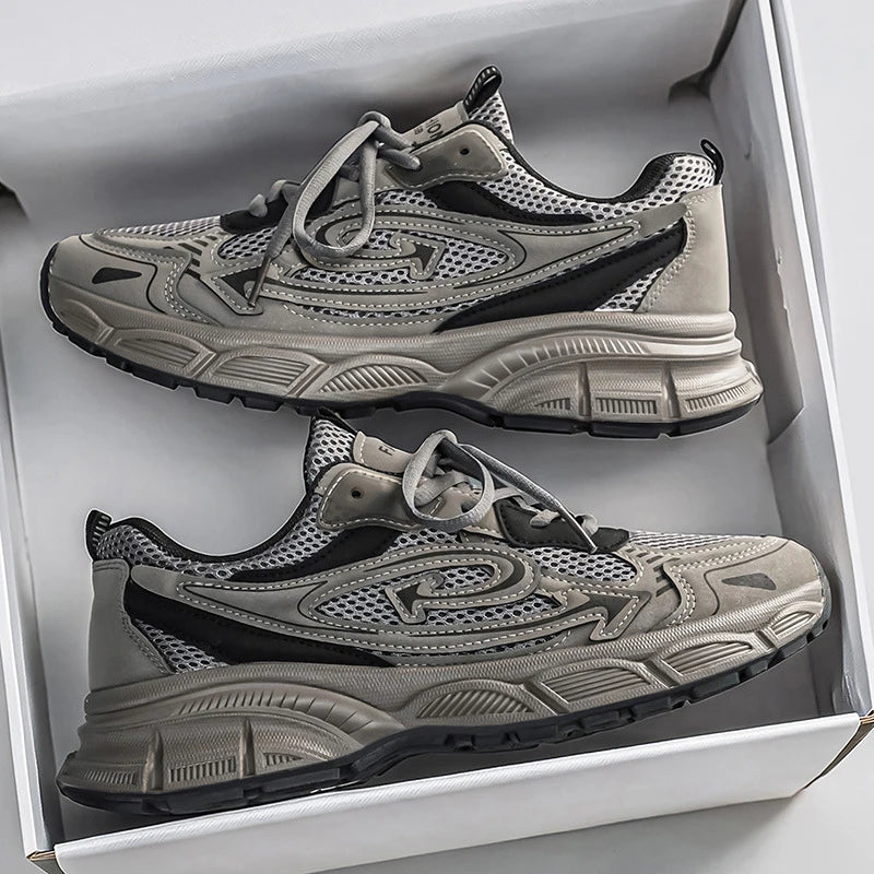 Men's shoes 2026 summer casual versatile mesh breathable sports shoes running dad shoes outdoor sneakers