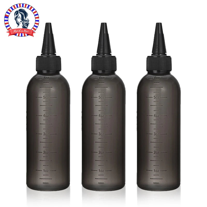 1/2/3pcs 180ml  Squeeze Bottles,Ideal for Liquid Hair Oils, Toiletries&Cosmetics Dispensing,Refillable Cosmetic Squeeze Bottles