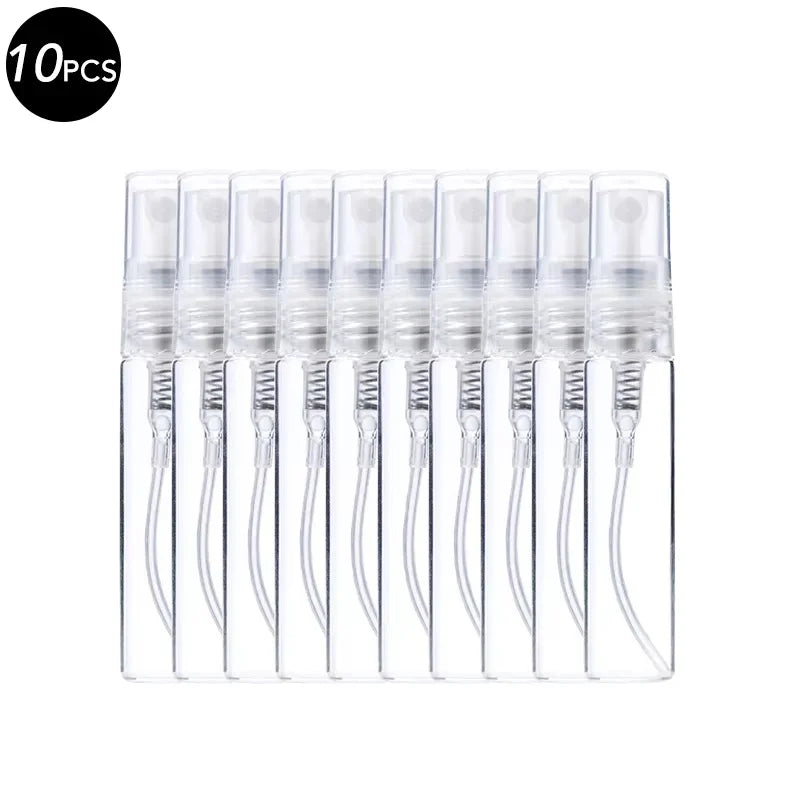 5/10Pcs 3ml 5ml 10ml Clear Mini Perfume Glass Bottle Empty Cosmetics Bottle Sample Test Tube Thin Glass Vials
