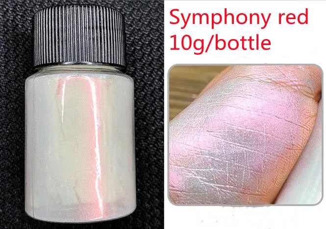 10Colors Peacock Pearl Mica Powder Car Paint Cosmetics Eyeshadow Nail Glitter Soap Dye Polarized Symphony Mica Mermaid Pigment
