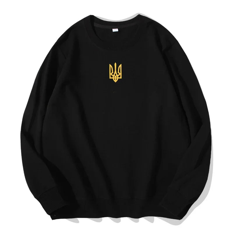 Ukrainian Sweatshirt Men's Clothes Zelensky Ukraine Coat of Arm Hoodies Male Pullover Spring Crewneck Sweatshirts Streetwear
