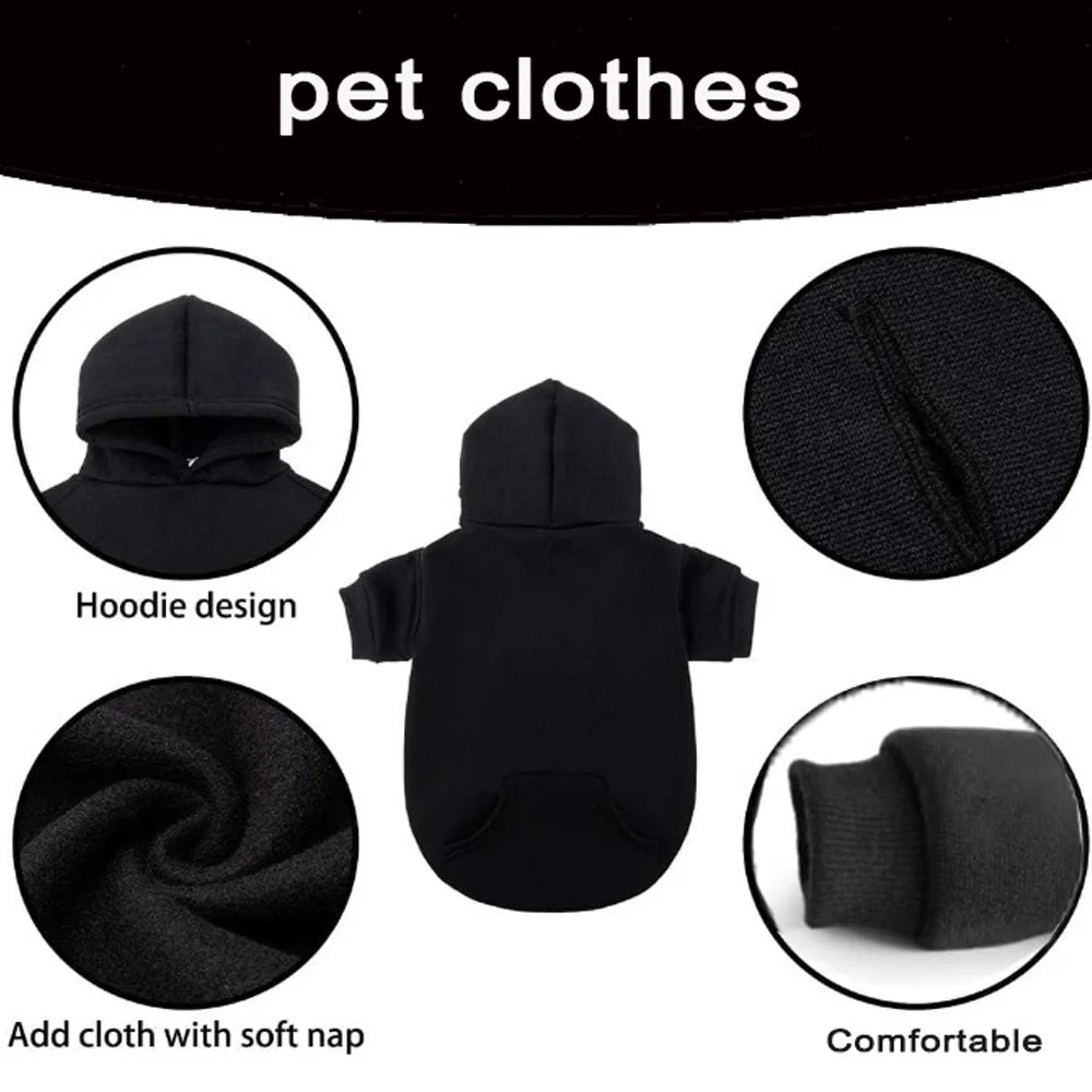 Pet Hooded Sweatshirt  Cats & Dogs Fashion Unique Printed Pattern For Pomeranian  Maltese Golden Retriever