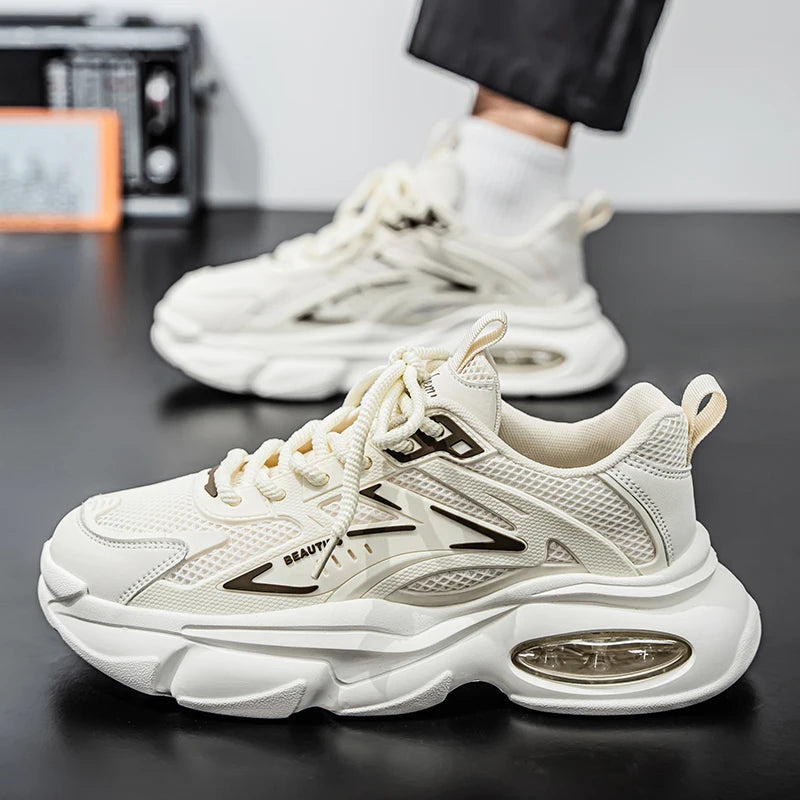Men's casual sneakers spring summer breathable soft-sole anti-slip outdoor running shoes fashion students Joker tide sports shoe