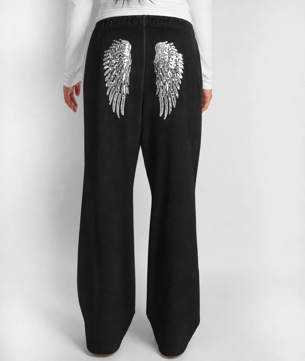 Fashion Wings Beads Sweathirts Women Oversized Hoodies Fleece Lining Sequined Casual Pullover Top Y2K Clothes Lady Outfits 2026