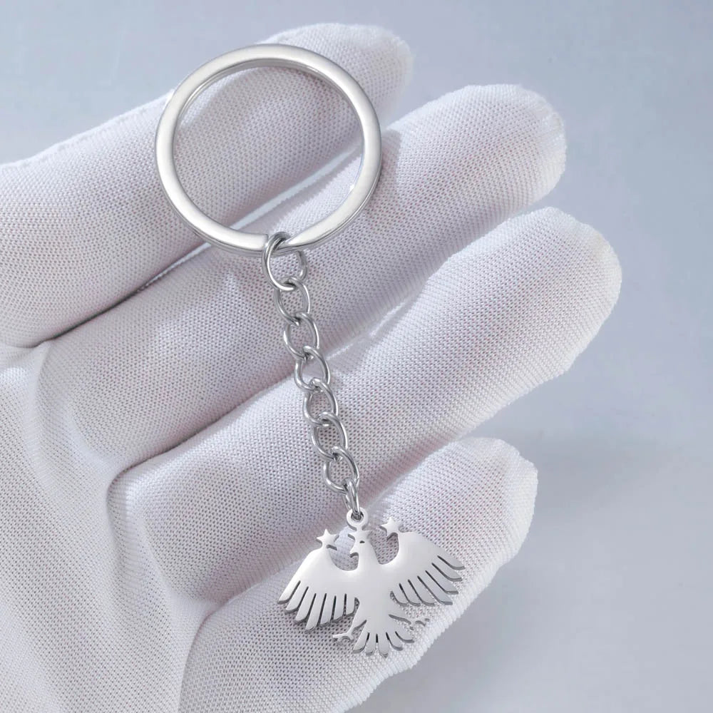 Cazador Stainless Steel Syria Eagle Hawk Keychain for Women Men Country Syrian Flag Keyring Jewelry Gift Wholesale 2026 New