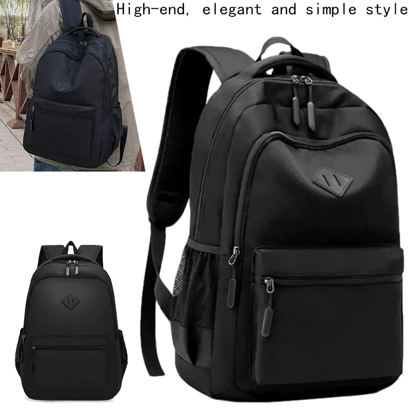 New Trendy Black Backpack Casual School Bag for Daily Commuting Outdoor Trips Festival Gifts