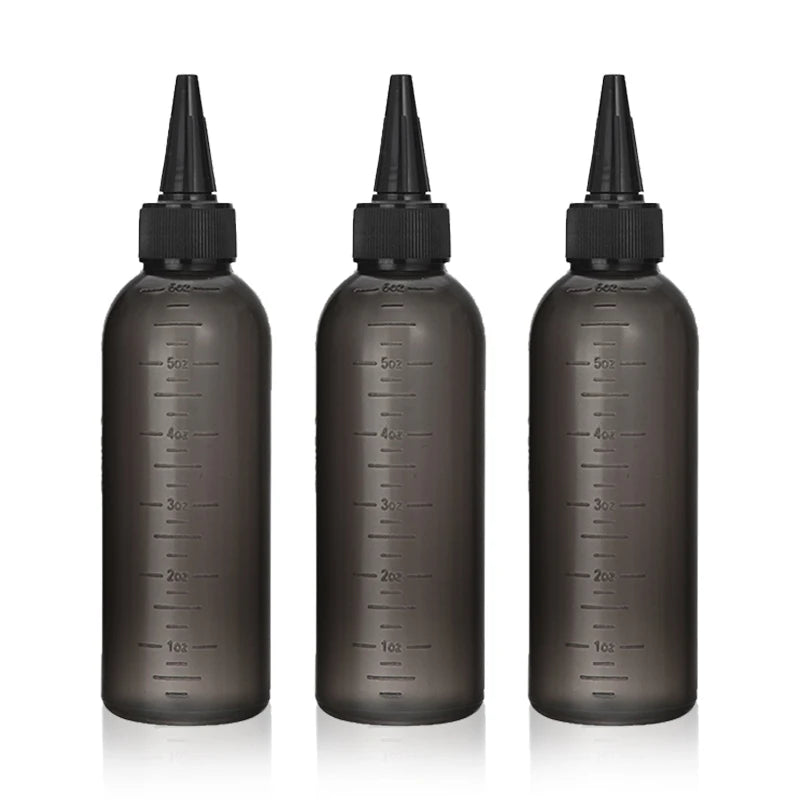 1/2/3pcs 180ml  Squeeze Bottles,Ideal for Liquid Hair Oils, Toiletries&Cosmetics Dispensing,Refillable Cosmetic Squeeze Bottles