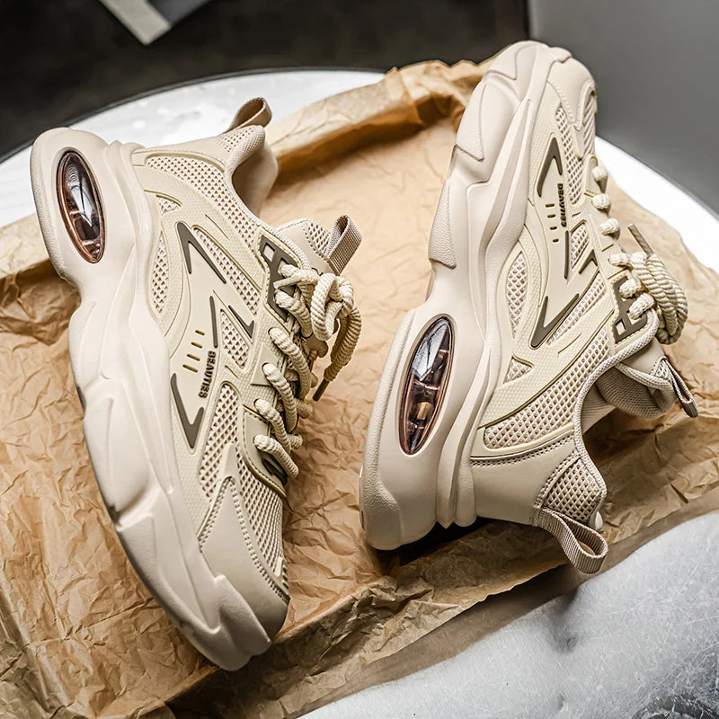 Men's casual sneakers spring summer breathable soft-sole anti-slip outdoor running shoes fashion students Joker tide sports shoe