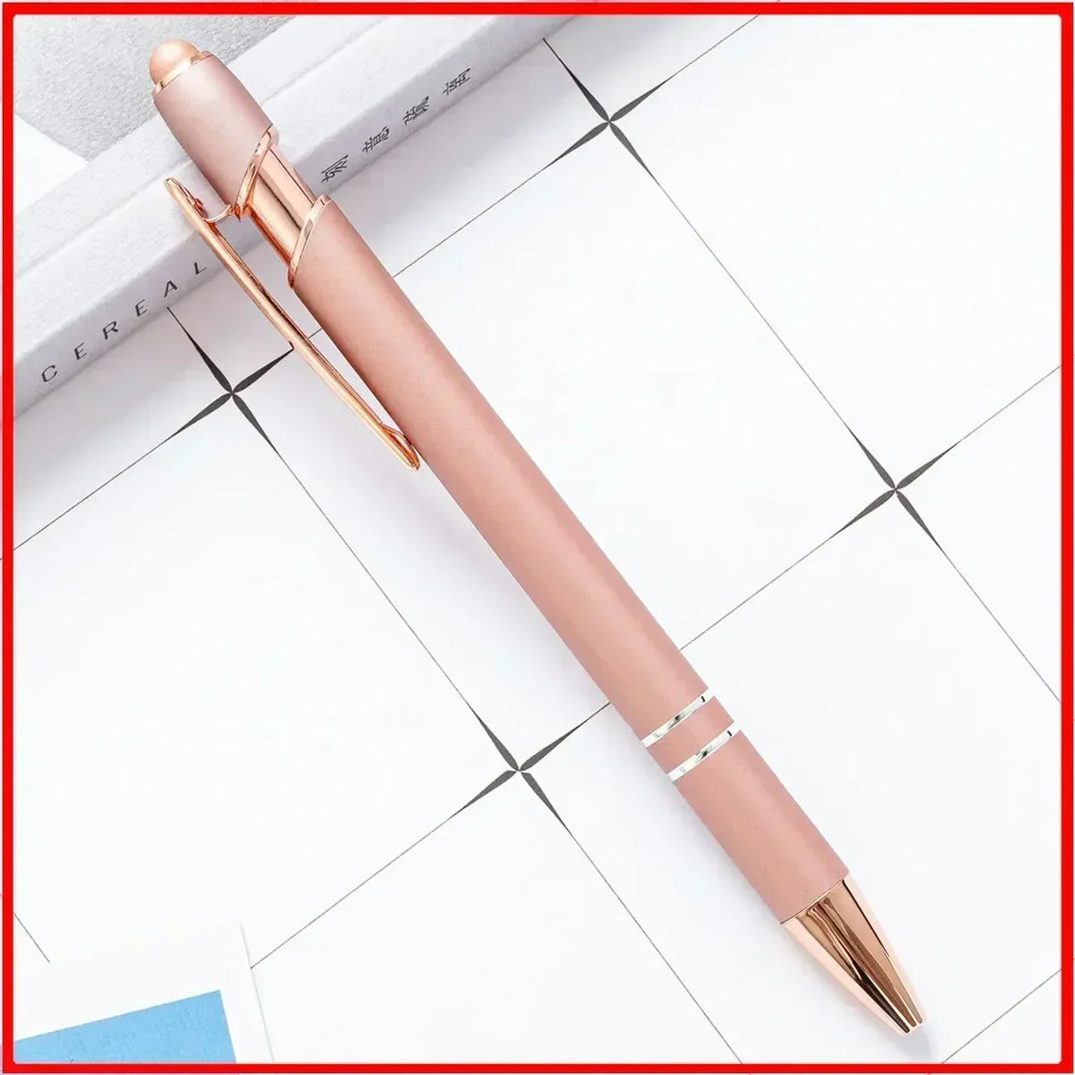 20-200 pens Wholesale Metal Ballpoint Pen Touch Screen Pen Office School Advertising Pen Custom Logo Text Laser Engraving