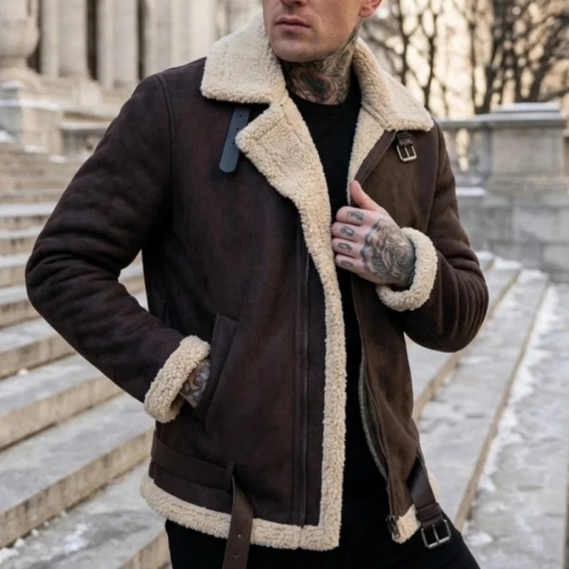 Winter New Men's Plush Jacket Warm Fleecy Jacket Ready for Winter Jacket Over Street Wear Men's Hunting Jacket