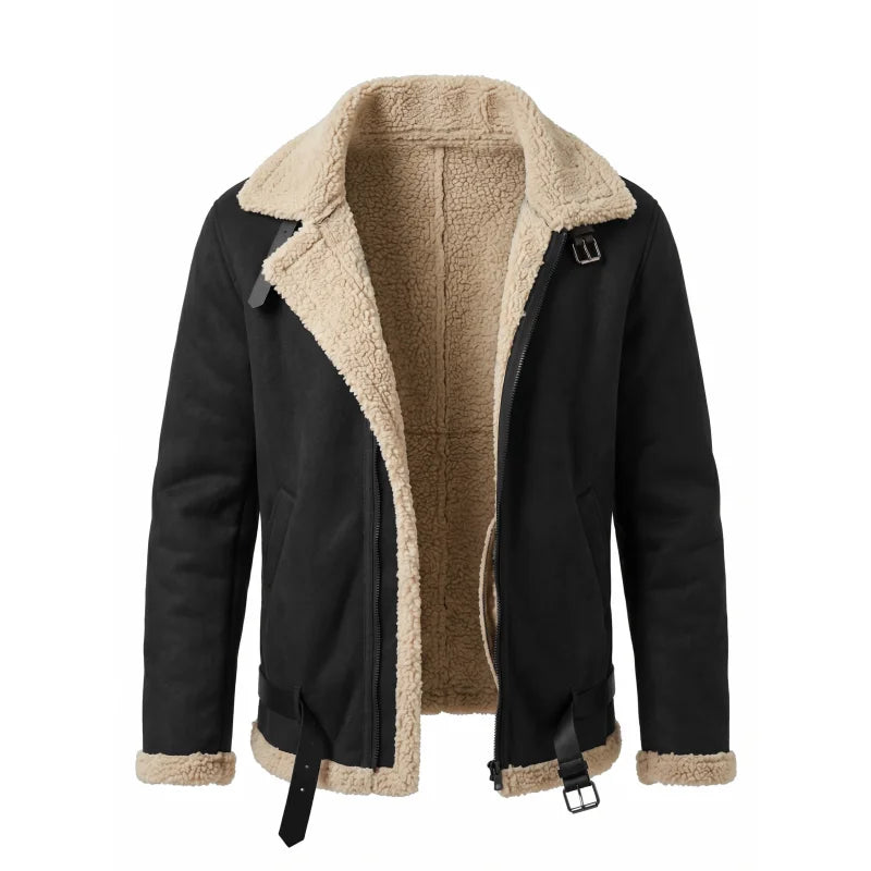 Winter New Men's Plush Jacket Warm Fleecy Jacket Ready for Winter Jacket Over Street Wear Men's Hunting Jacket