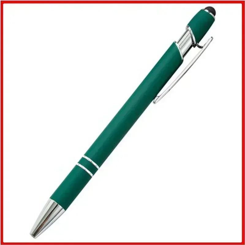 20-200 pens Wholesale Metal Ballpoint Pen Touch Screen Pen Office School Advertising Pen Custom Logo Text Laser Engraving