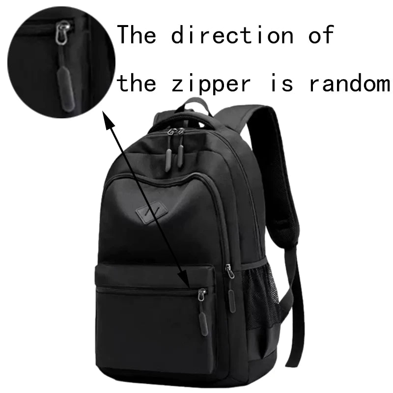 New Trendy Black Backpack Casual School Bag for Daily Commuting Outdoor Trips Festival Gifts
