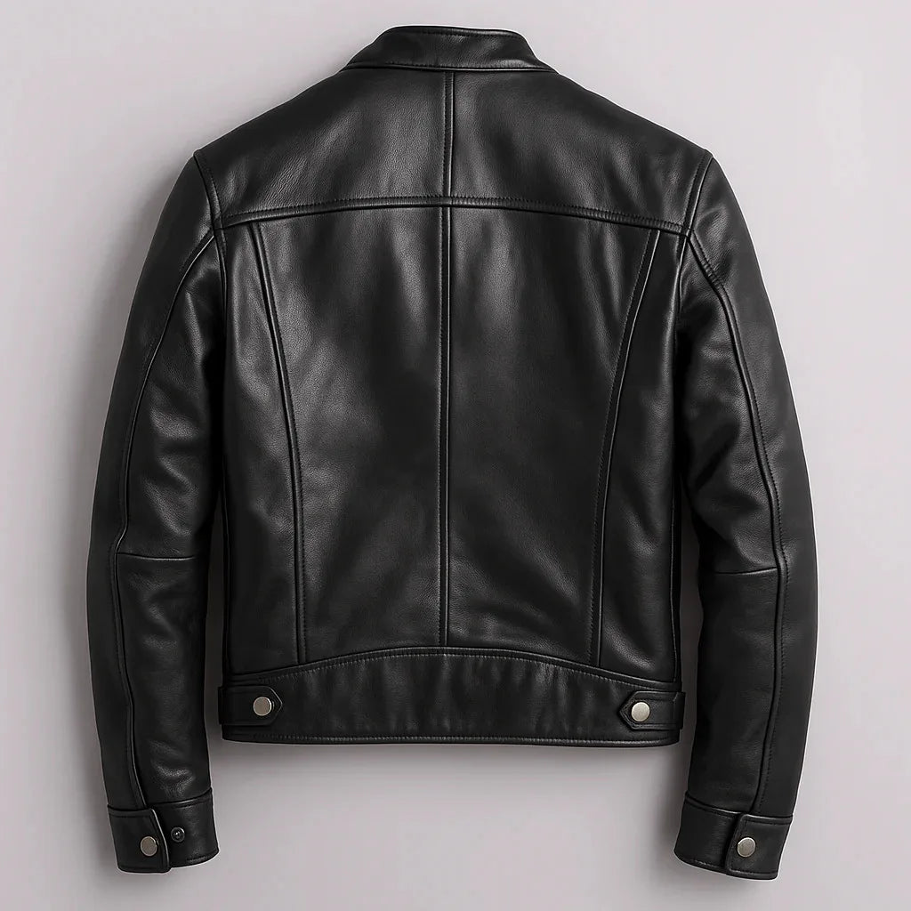 Amazon European And American Winter Cross-Border Motorcycle Style Men's Leather Jacket Fashion Slim Fit Thickened Coat