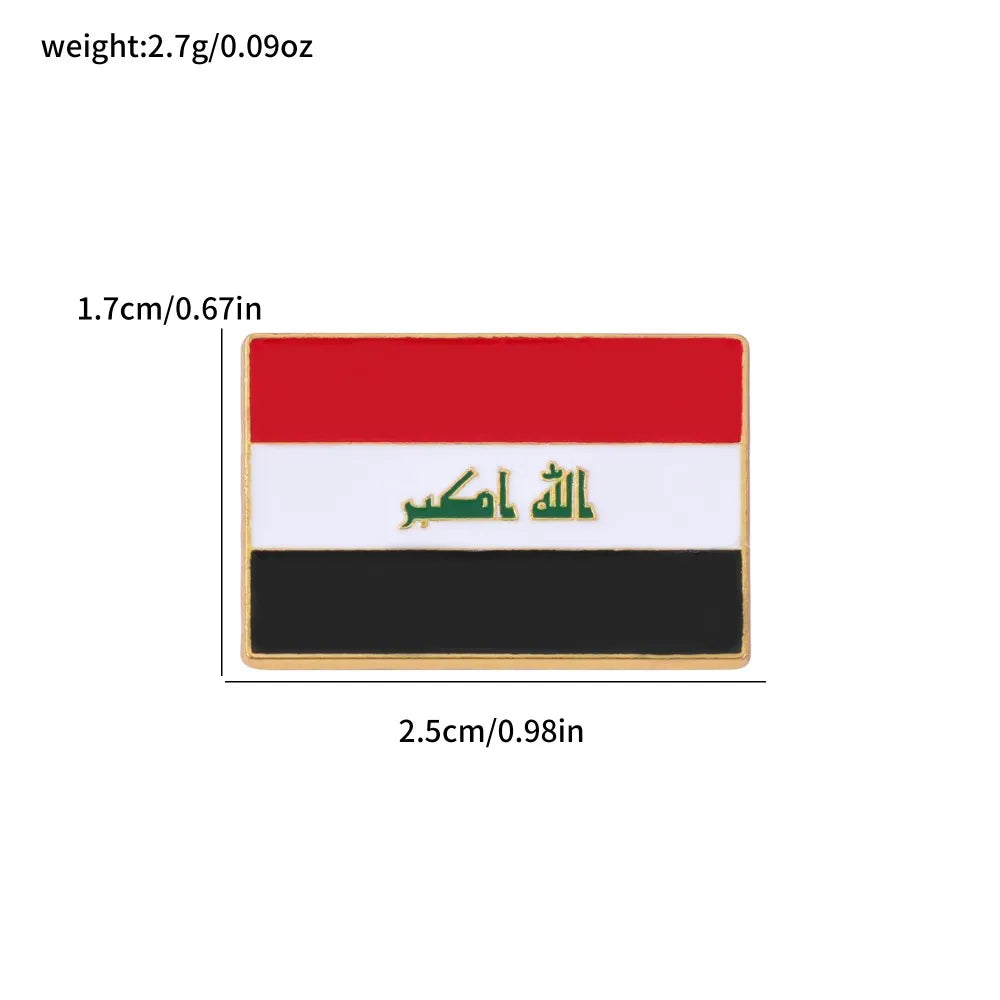 Alloy Iraqi Flag Passport & Phone Decorative Sticker Unique Small Gift for Friends Durable Customized National Emblem Decal