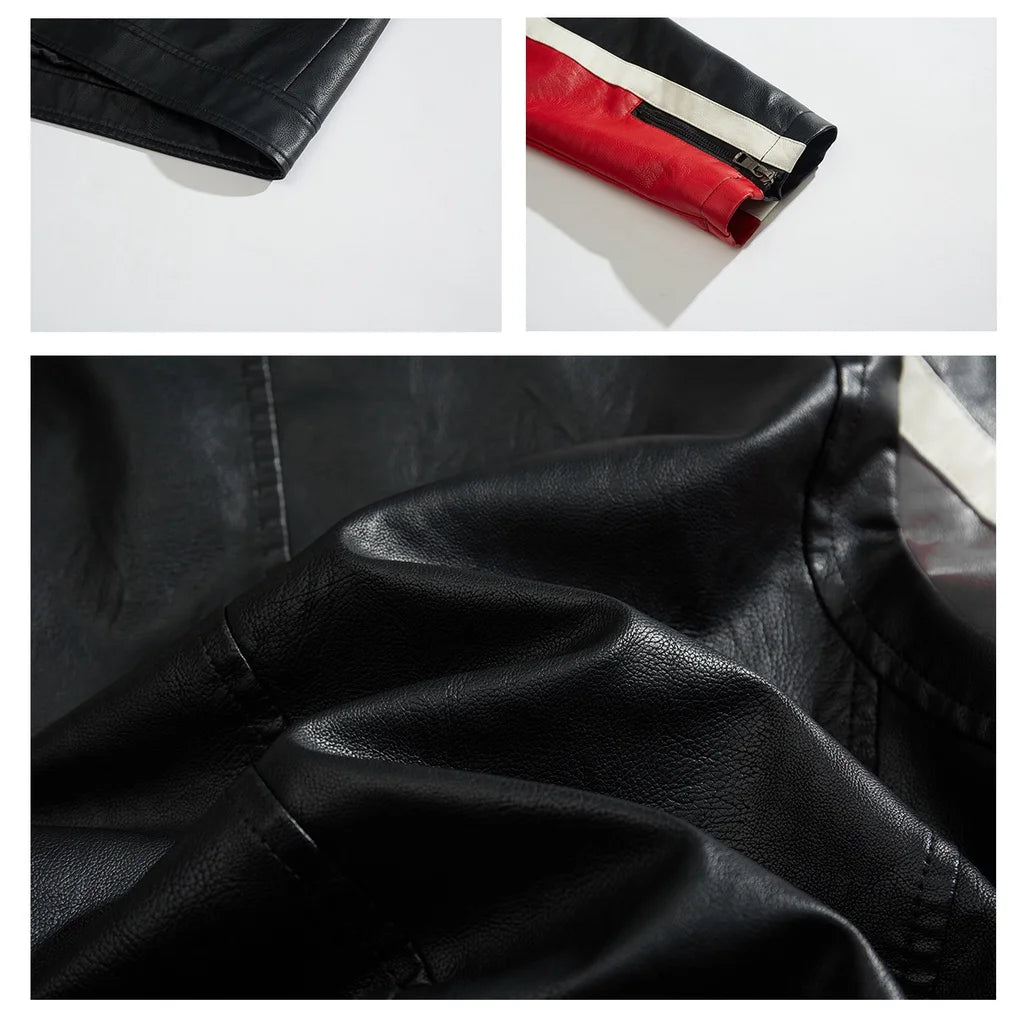 Suzuki motorcycle leather jacket, autumn and winter men's riding windproof jacket, racing sportswear