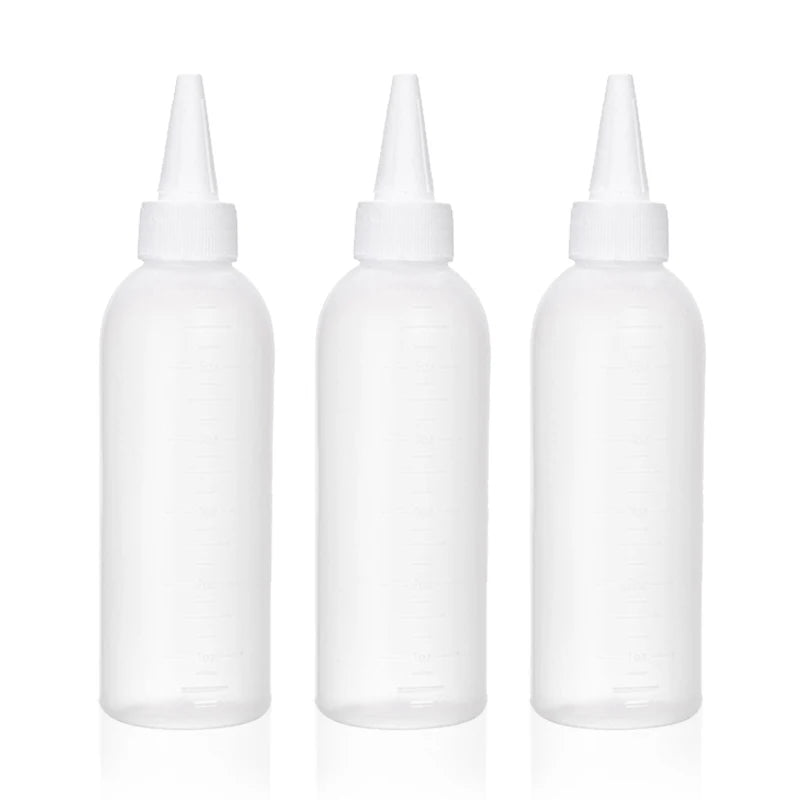 1/2/3pcs 180ml  Squeeze Bottles,Ideal for Liquid Hair Oils, Toiletries&Cosmetics Dispensing,Refillable Cosmetic Squeeze Bottles